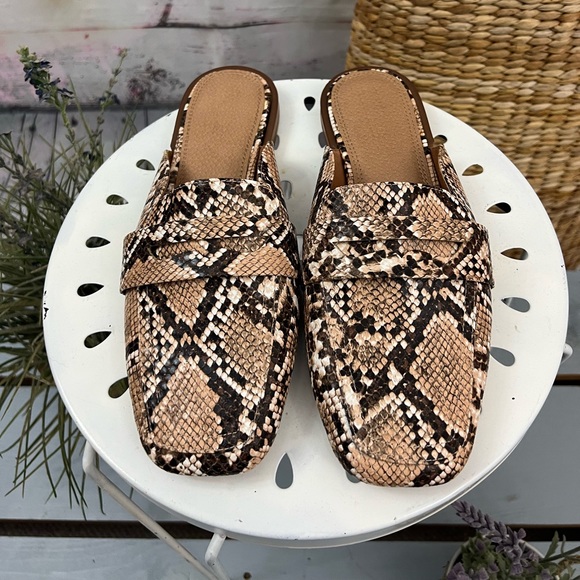 ASOS Design Majestic Mule Loafer in Natural Snake Women’s 10 - Picture 4 of 7